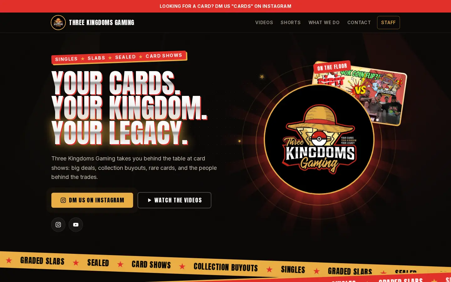 Three Kingdoms Gaming website